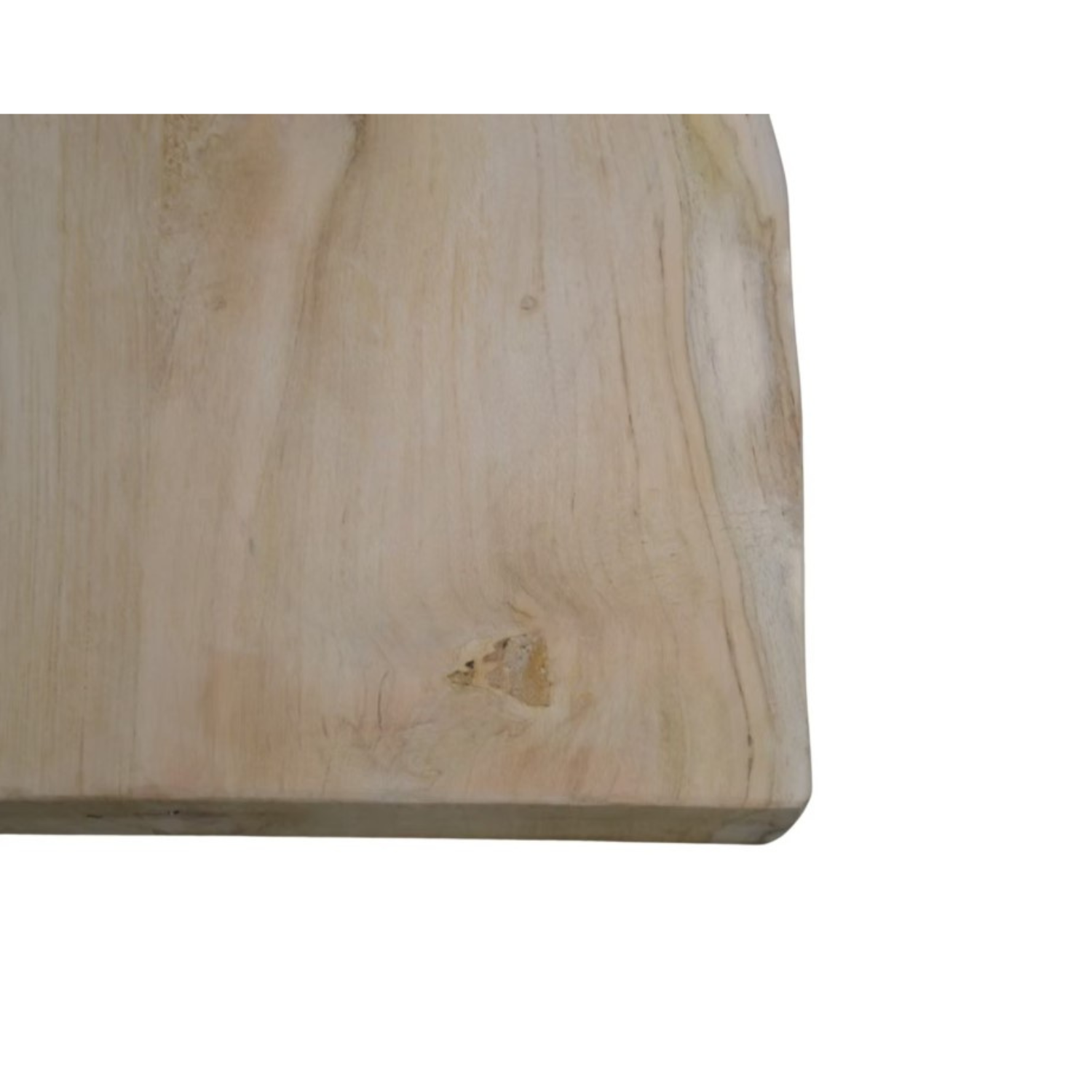 Log Outdoor Bench Bleached