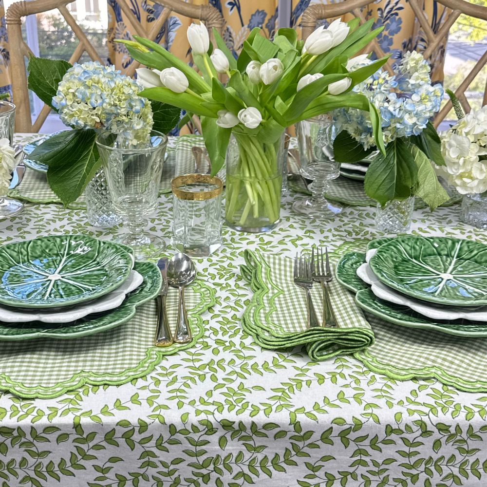 Bettina Napkin - Light Green Gingham (Set of 4)