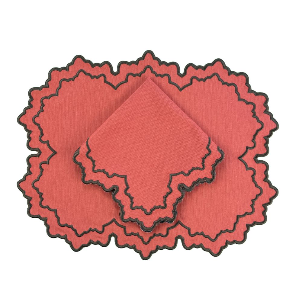 Whitley Placemat - Pumpkin and Cocoa (Set of 4)