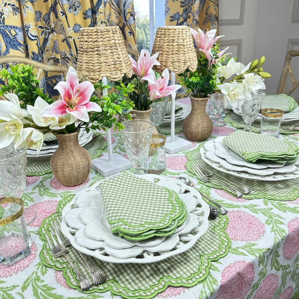 Bettina Napkin - Light Green Gingham (Set of 4)