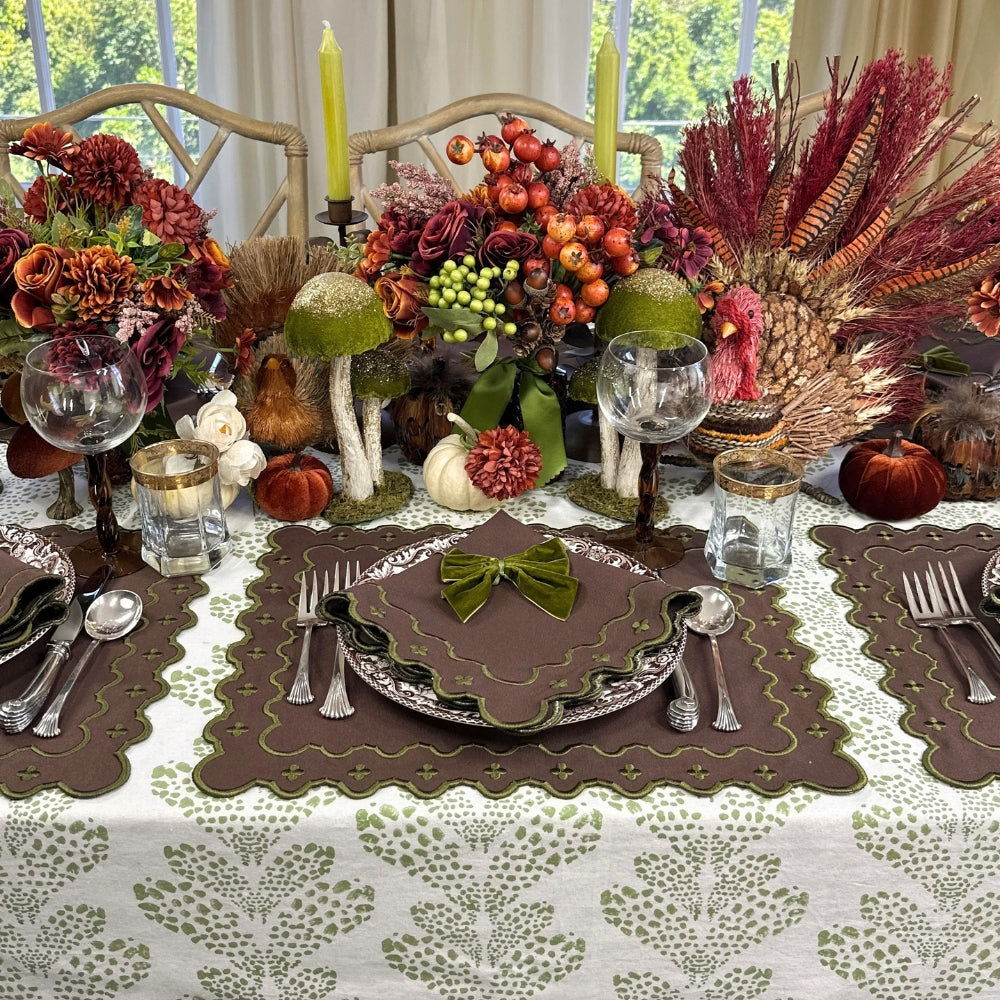Georgina Placemat - Cocoa and Sage (Set of 4)