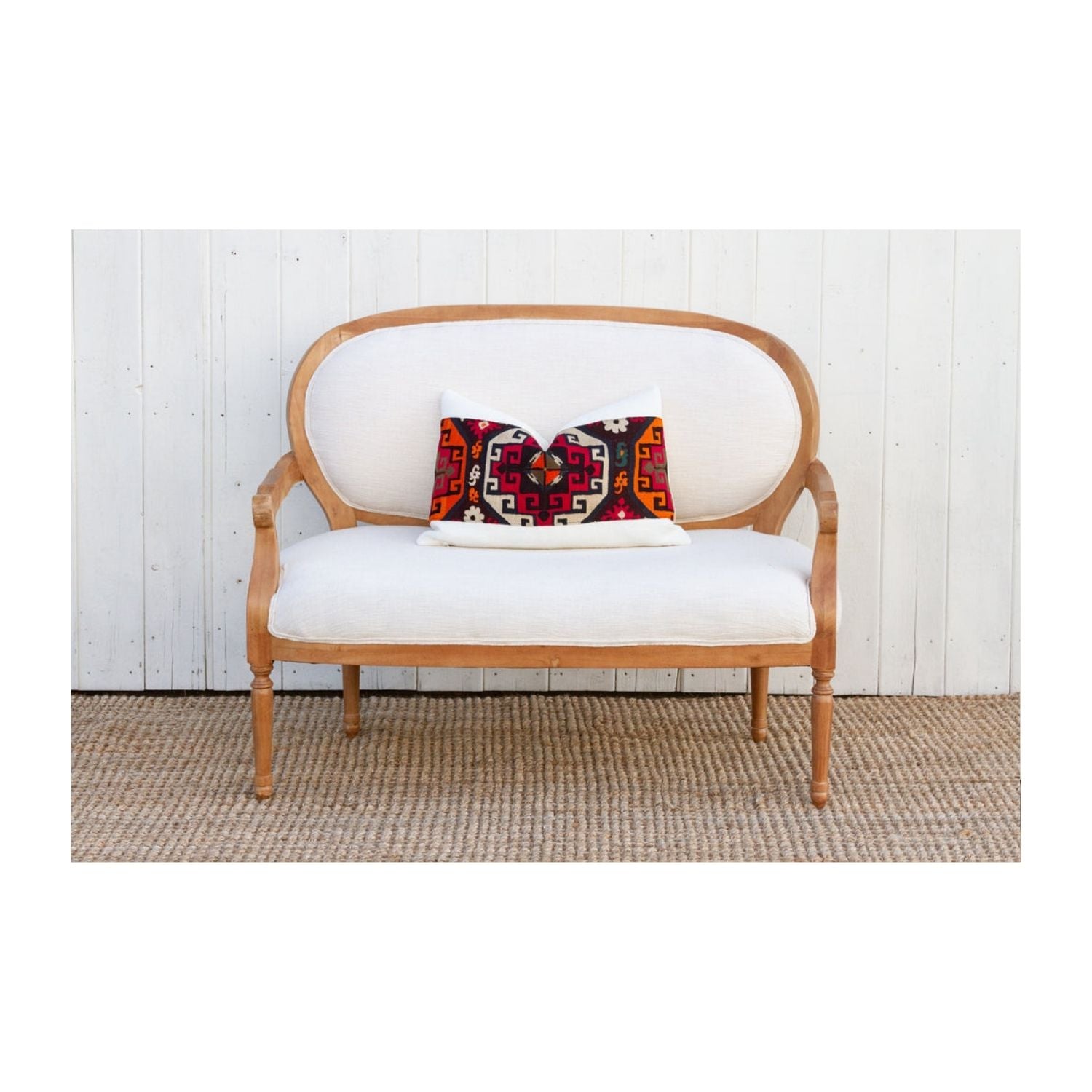 Lovely Bleached Wood French Sofa Bench