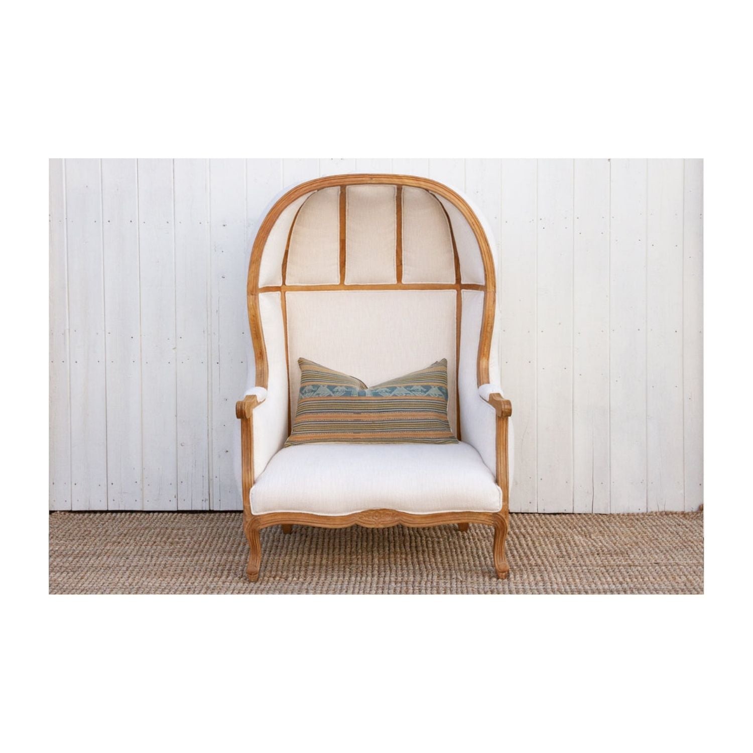 Oversize Bleached & White Canopy Club Chair