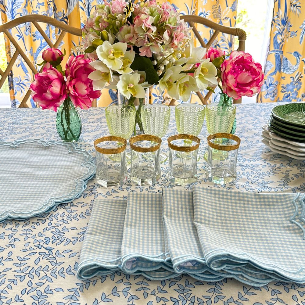 Blue Leaves - Tablecloth