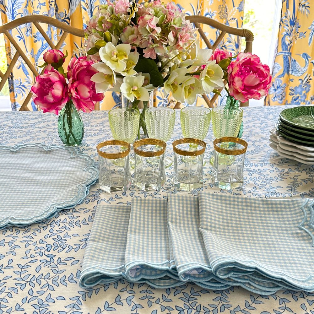 Bettina Placemat - Blue Gingham (Set of 4)