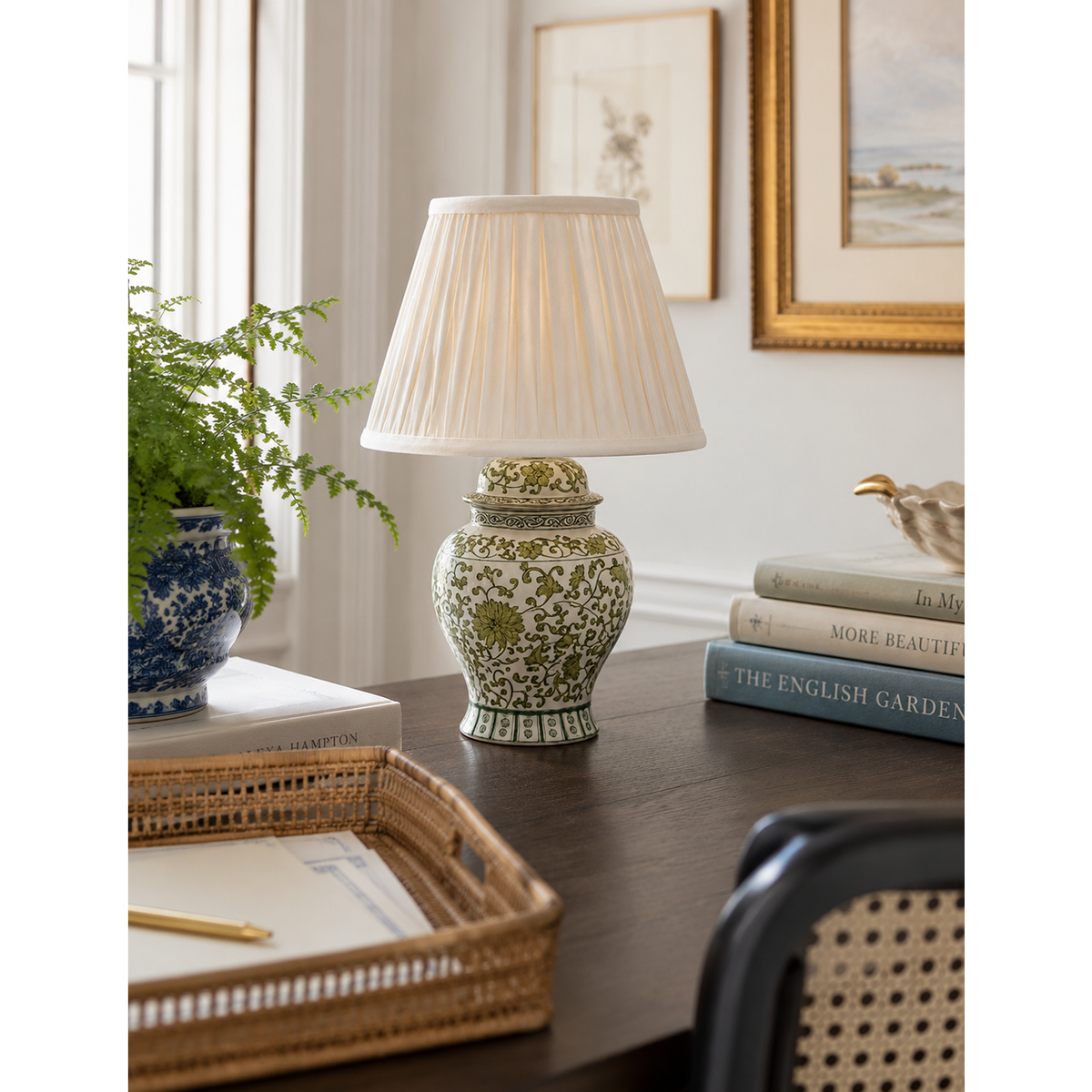 Green Porcelain Rechargeable Lamp