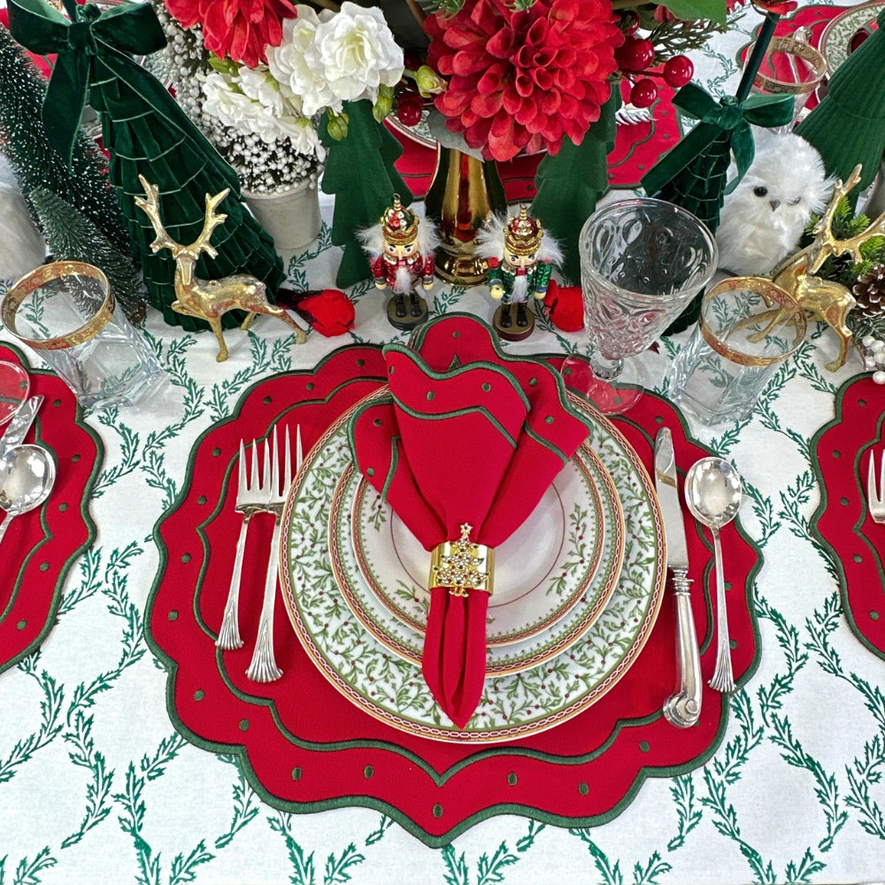 Eve Napkin - Red and Green (Set of 4)
