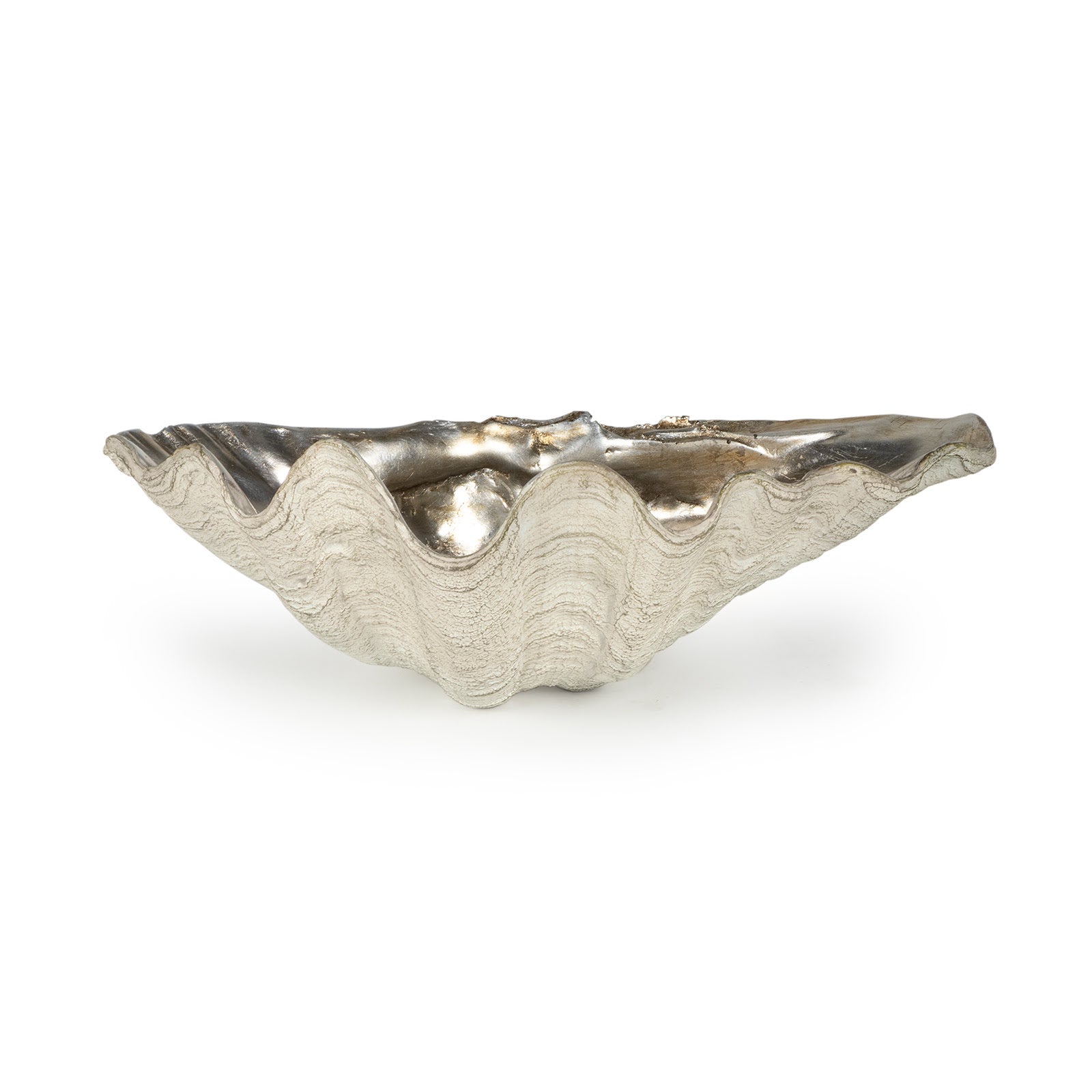 Clam Bowl Small (Ambered Silver Leaf)