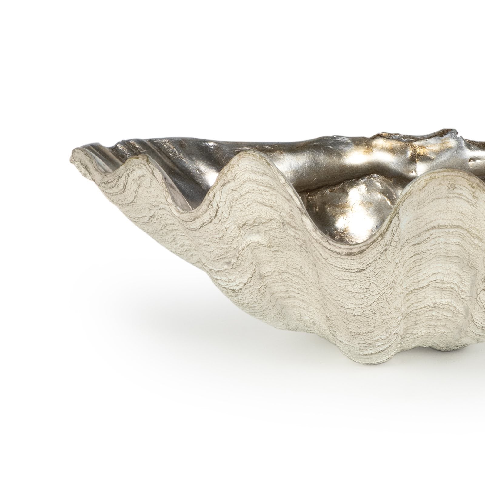 Clam Bowl Small (Ambered Silver Leaf)