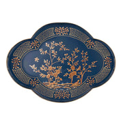 Navy Scalloped Tray