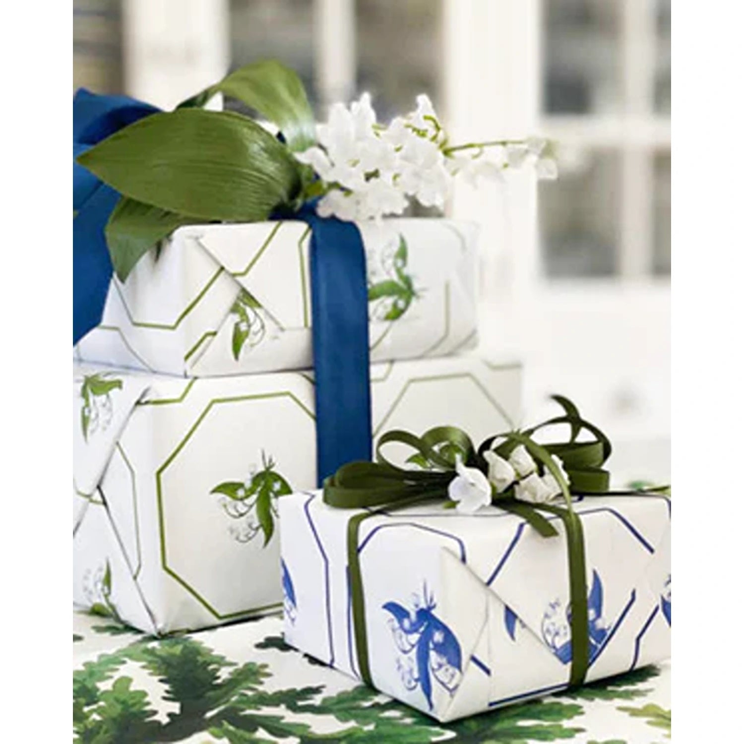 Reversible Lily of the Valley Gift Wrap