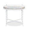 Ivory & Blue Scalloped Tray Table