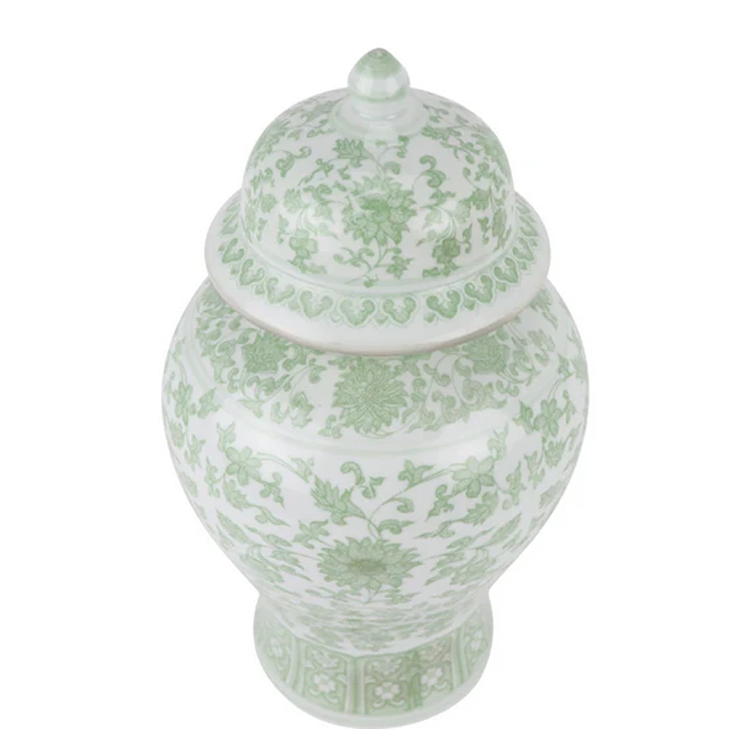 Soft Green Floral Jar (3 Sizes)