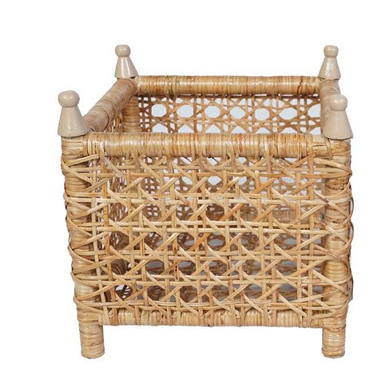 Natural Cane Wicker Box Planter