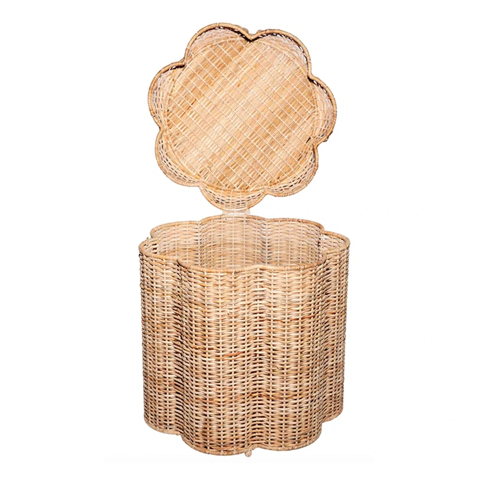 Scalloped Storage Ottoman