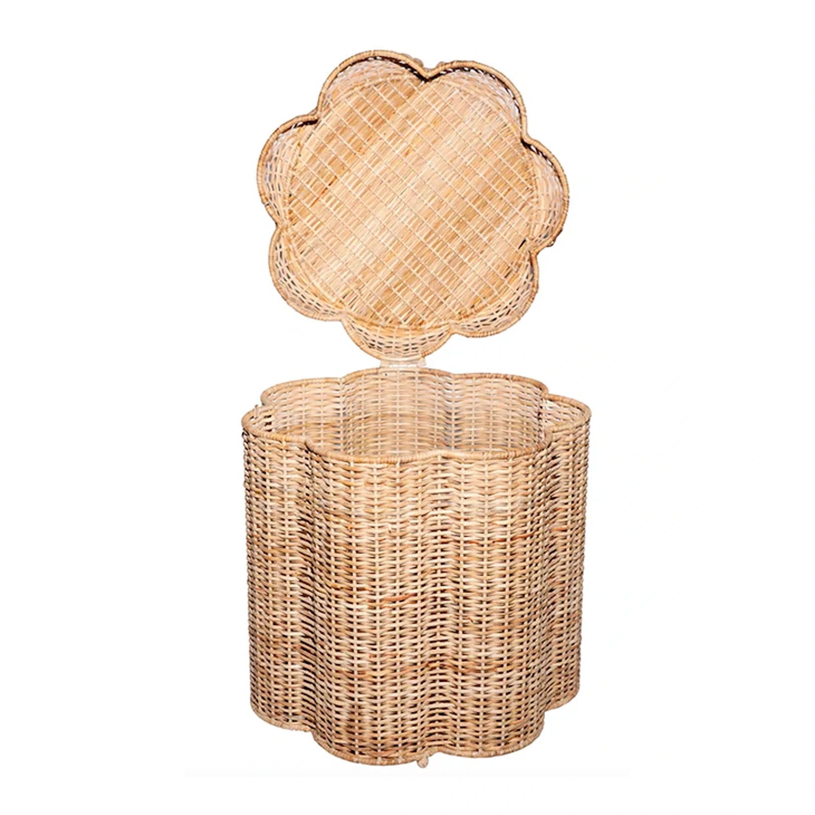 Scalloped Storage Ottoman