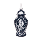 Navy Trellis Jar Ornament