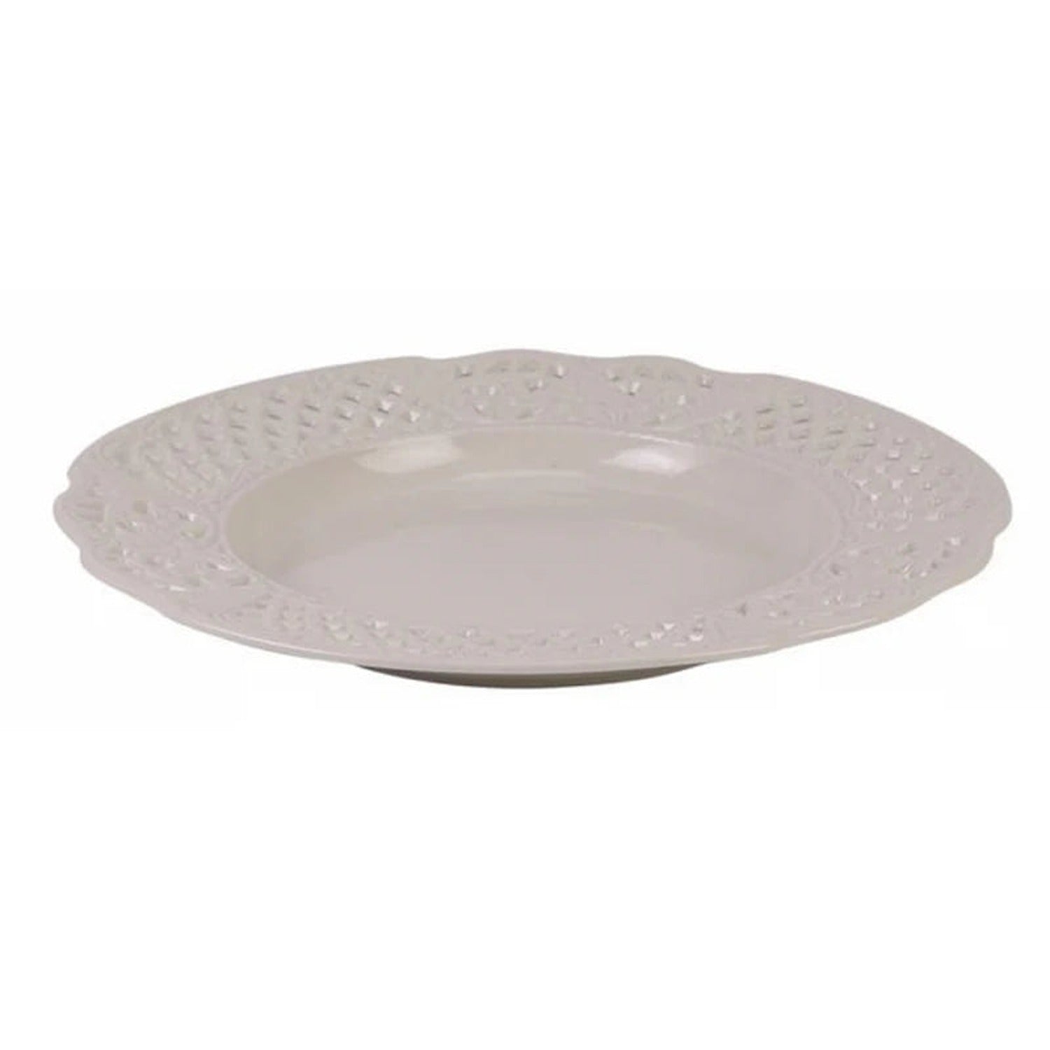 White Pierced Floral Dinnerware