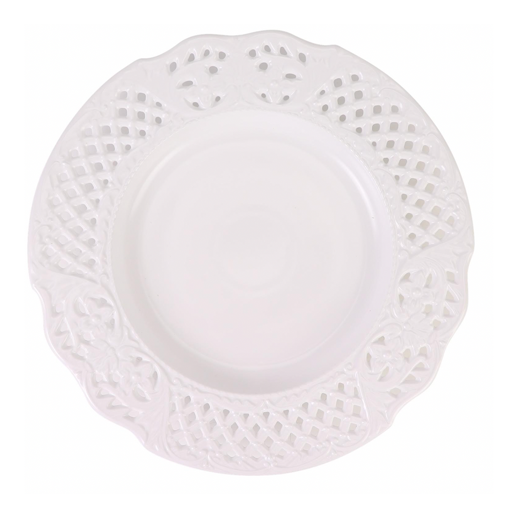 White Pierced Floral Dinnerware
