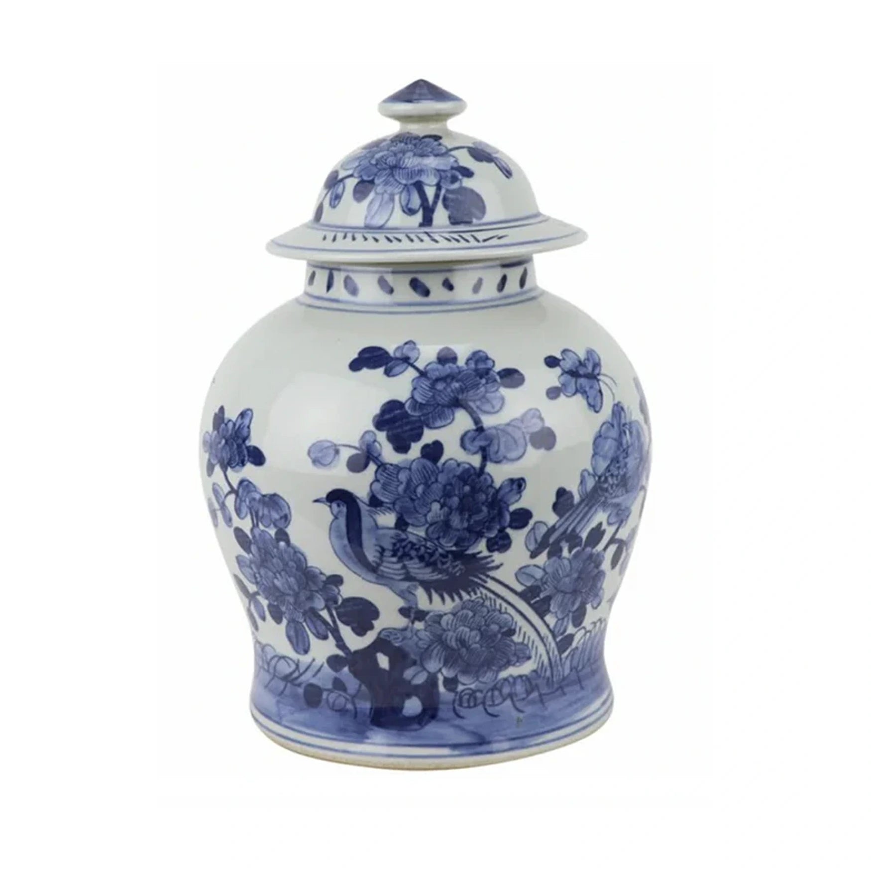 Mid Size Bird / Floral Jar