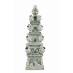 Medium Grand Green and White Tulipiere