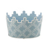 Blue & White Trellis Scalloped Footed Planter
