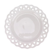 White Pierced Scalloped Charger