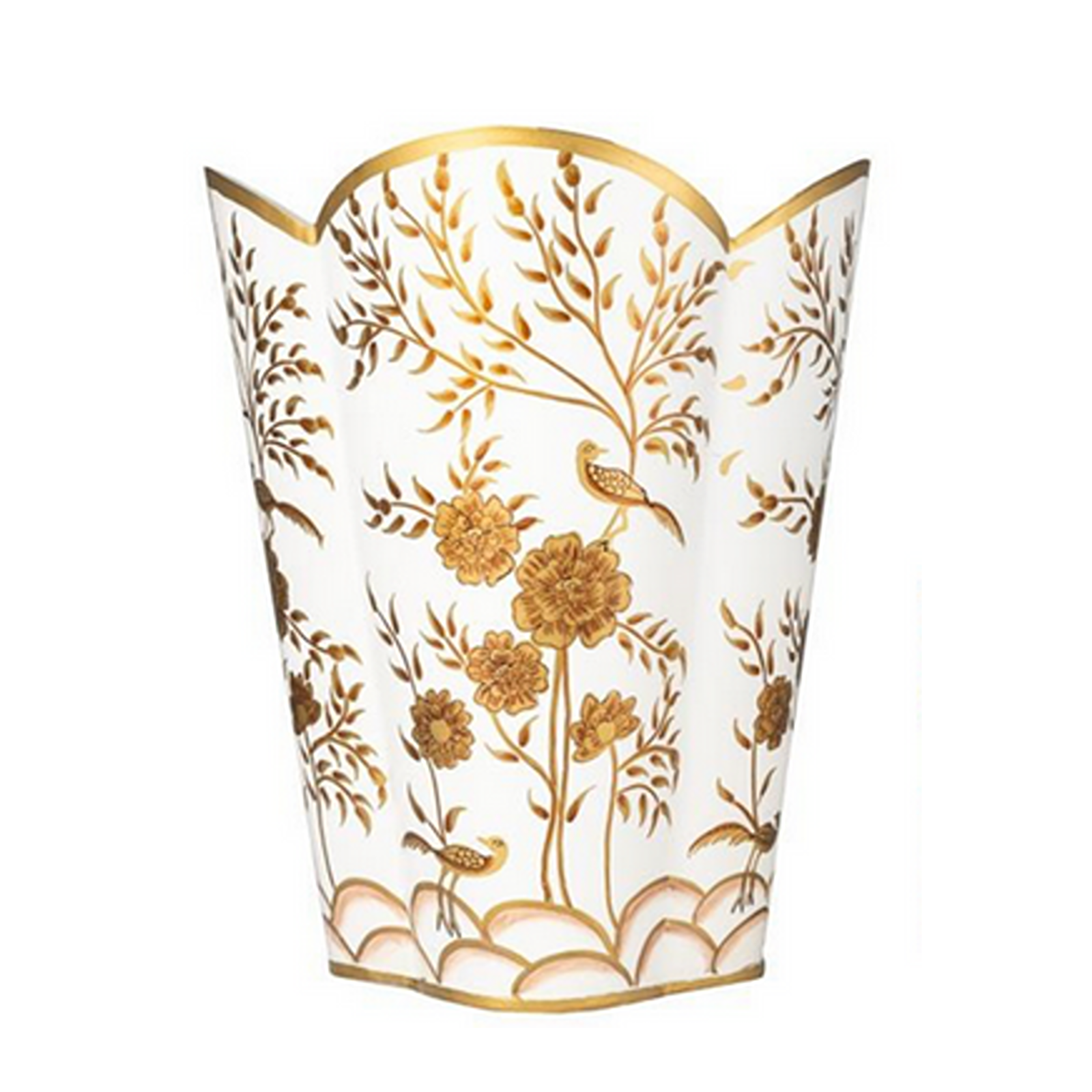 Ivory & Gold Pheasant Wastepaper Basket & Tissue (3 Options)