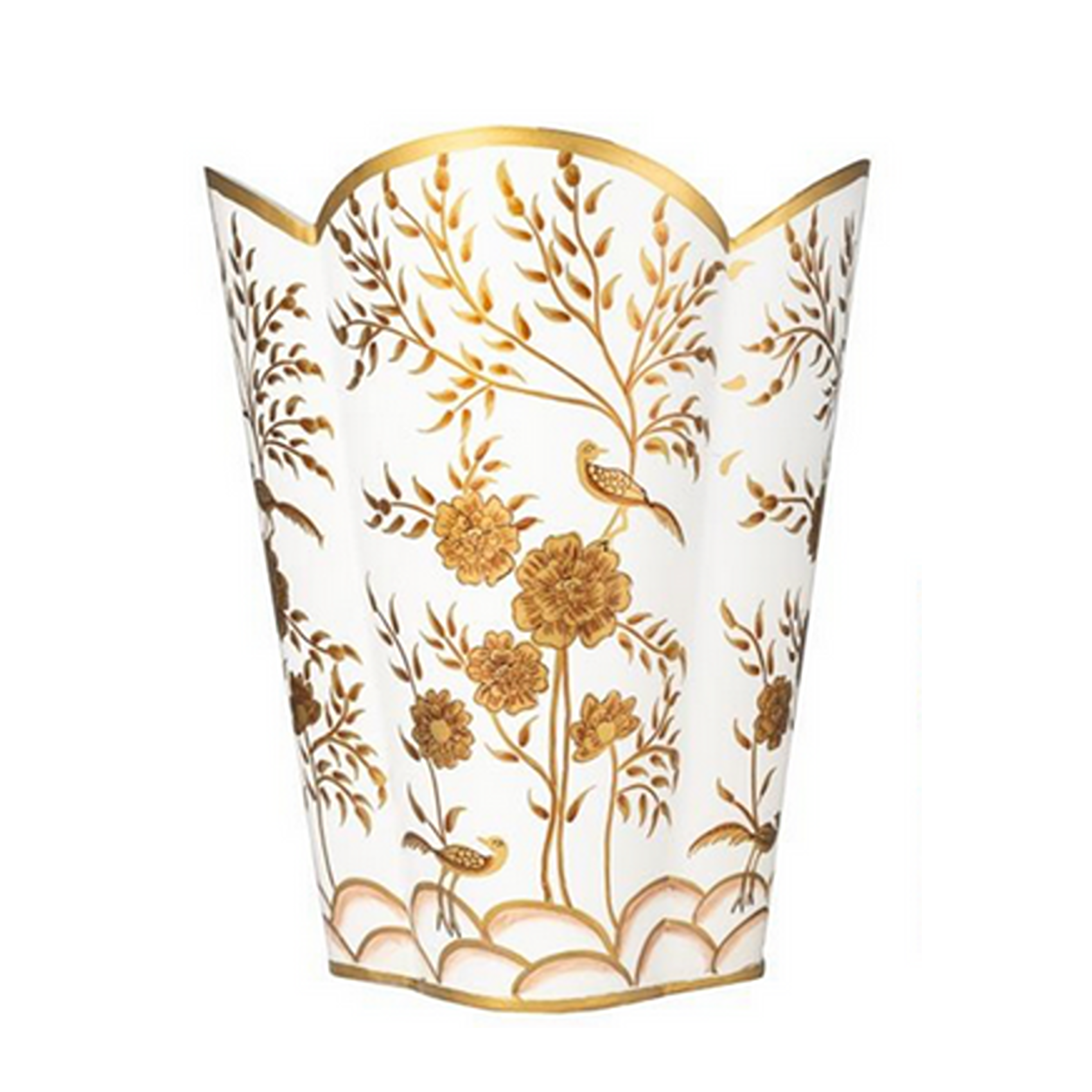 Ivory & Gold Pheasant Wastepaper Basket & Tissue (3 Options)