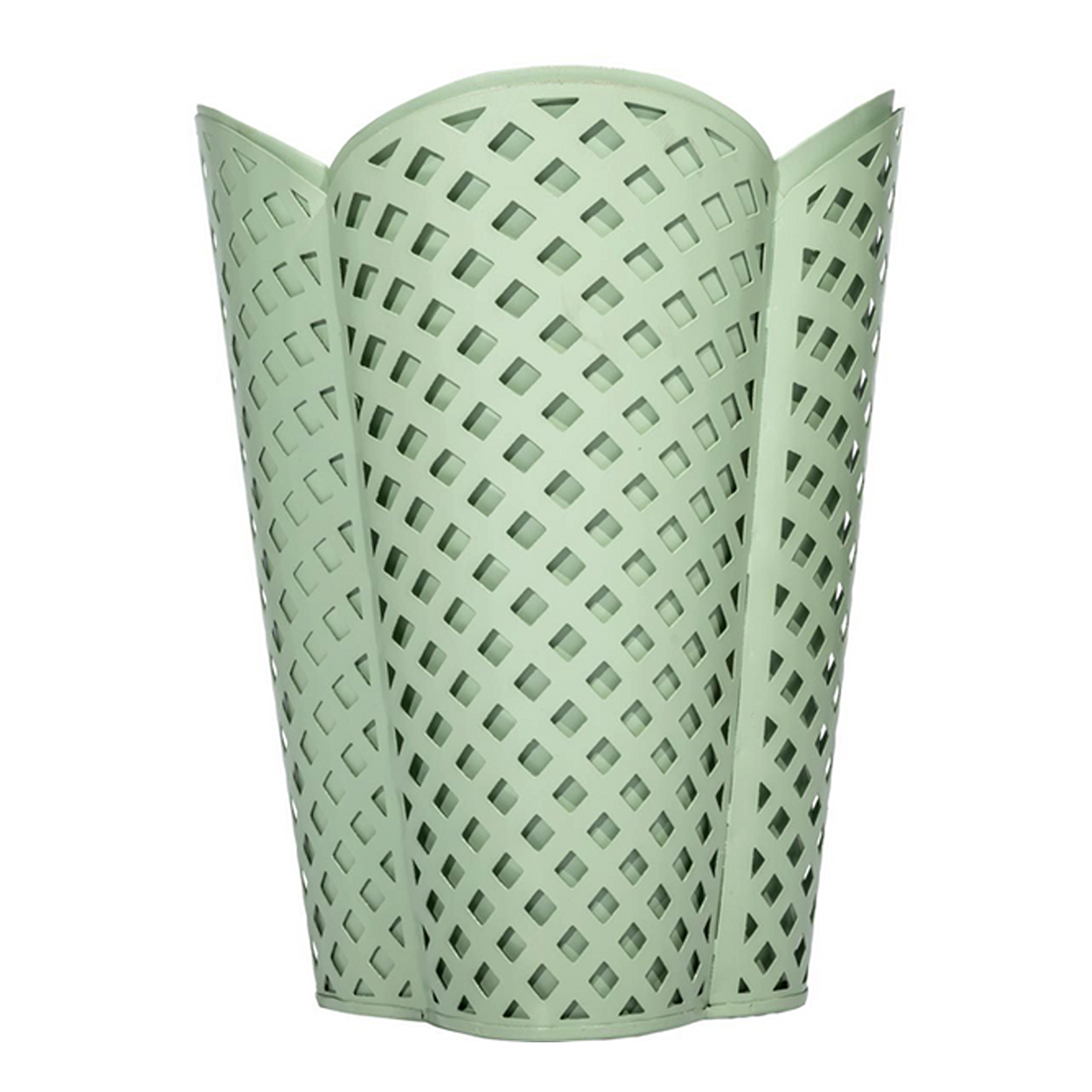 Dark Celadon Lattice Wastepaper Basket & Tissue (3 Options)