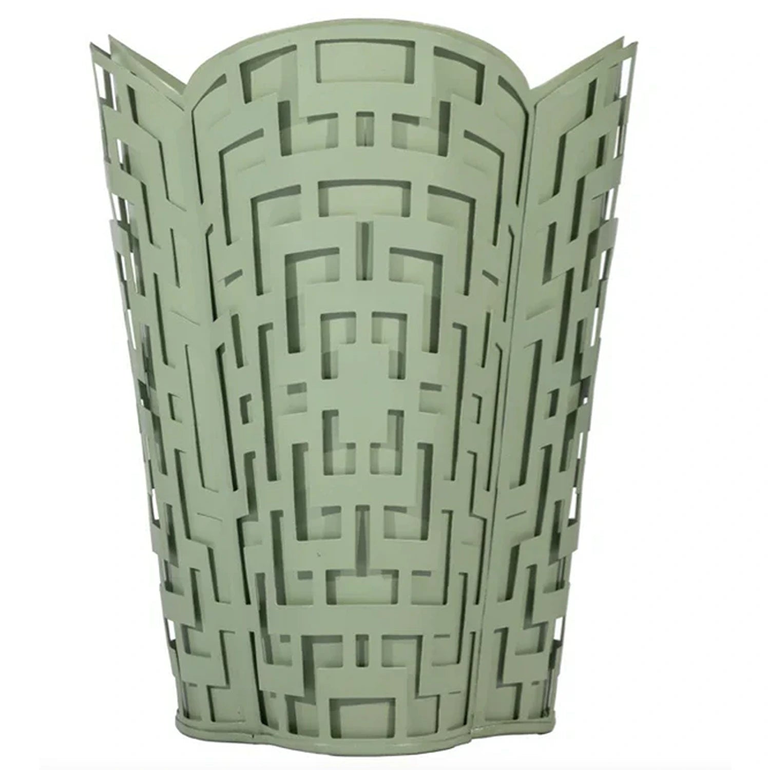 Dark Celadon Fretwork Wastepaper Basket & Tissue Holder (3 Options)