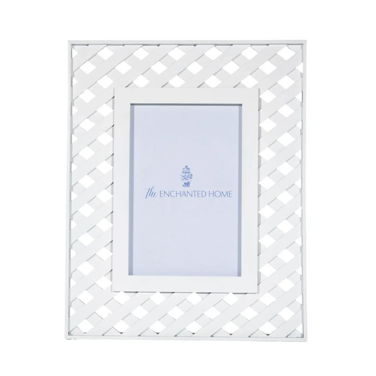 White Lattice Frame