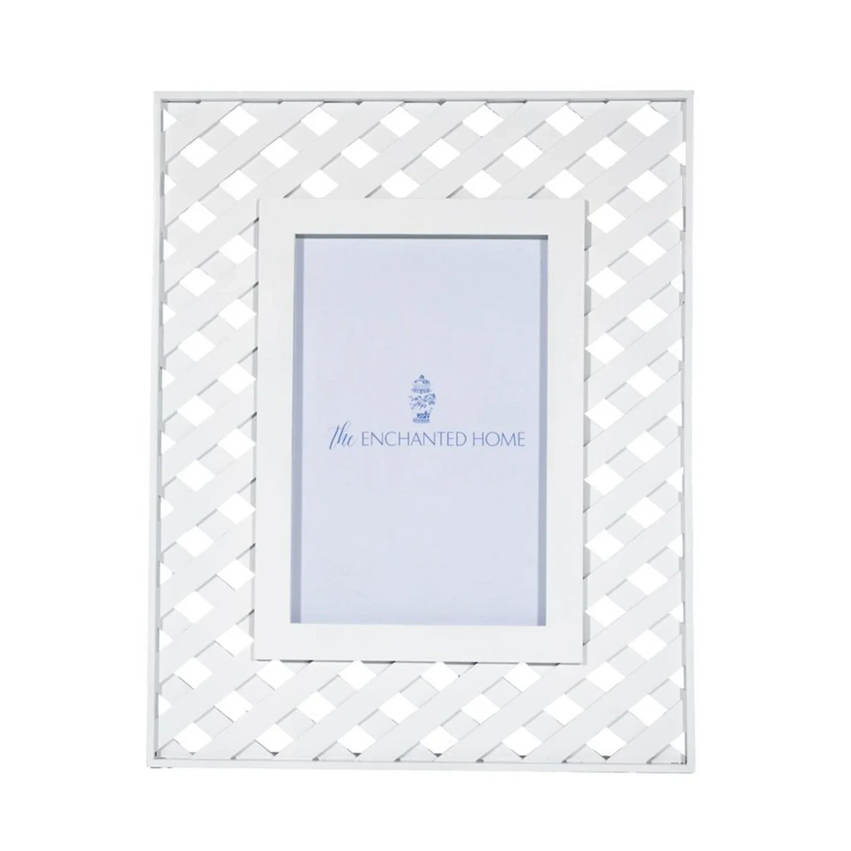 White Lattice Frame