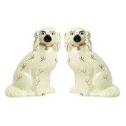 Ivory & Gold Staffordshire Dogs