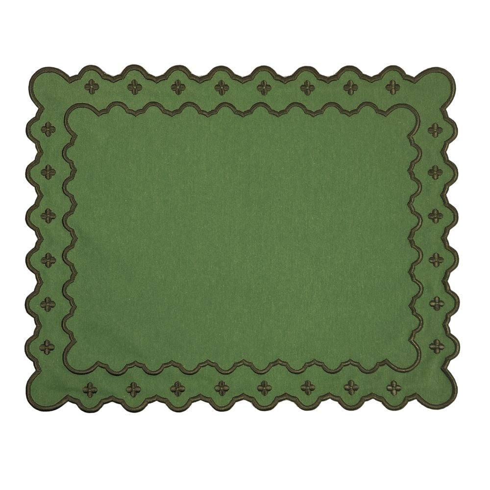 Georgina Placemat - Fern and Cocoa (Set of 4)