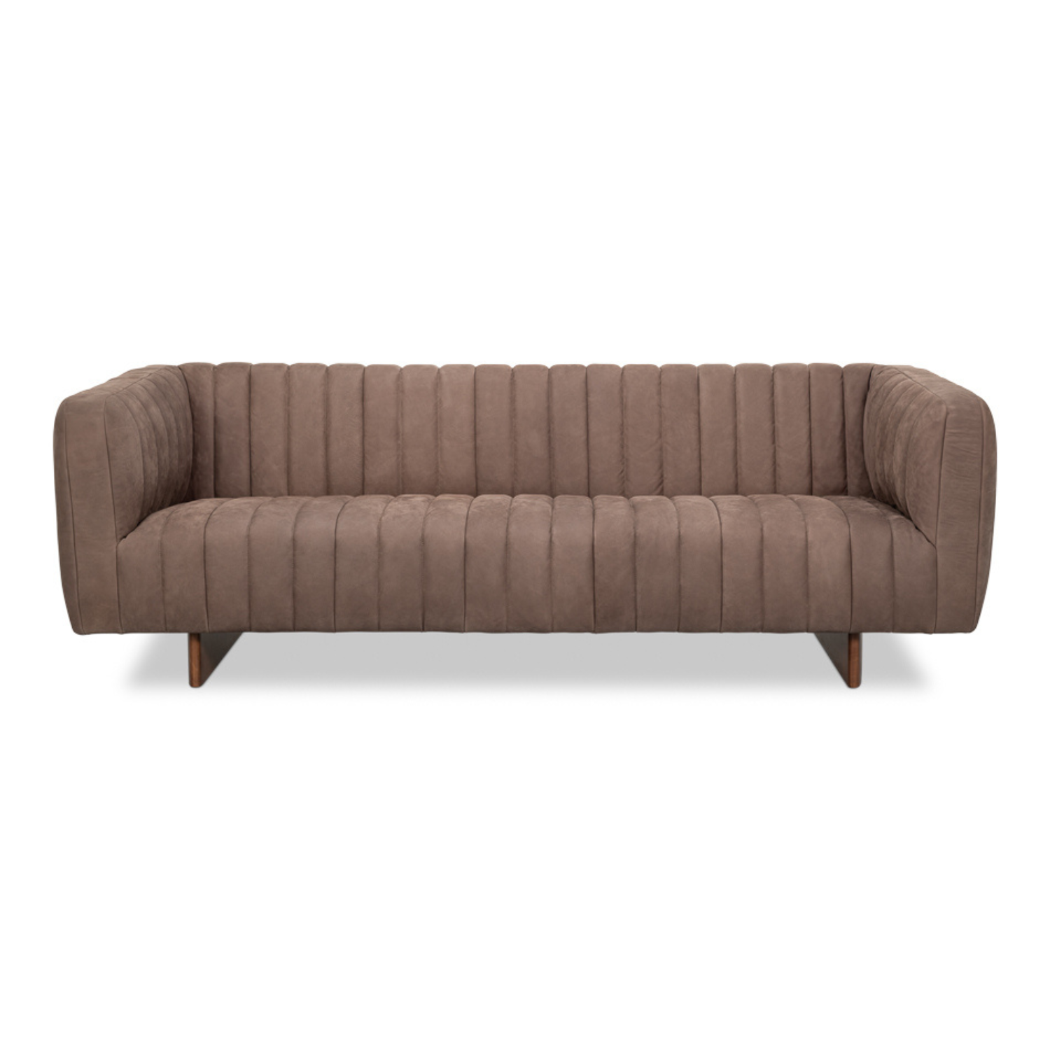 Denys Leather Sofa  Scotland Grey