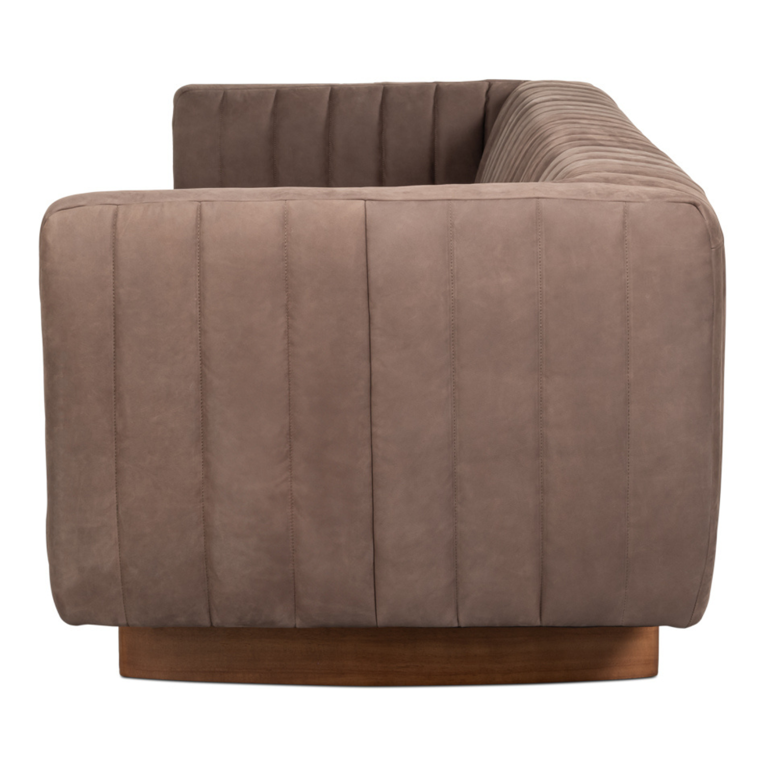 Denys Leather Sofa  Scotland Grey