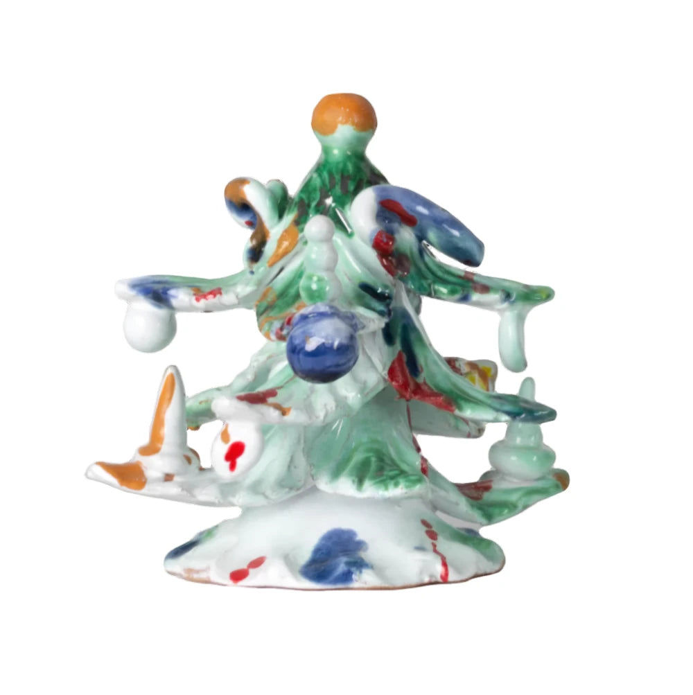 Ceramic Decorated Holiday Tree, Small