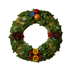 Holly Wreath: Pinecones & Bells
