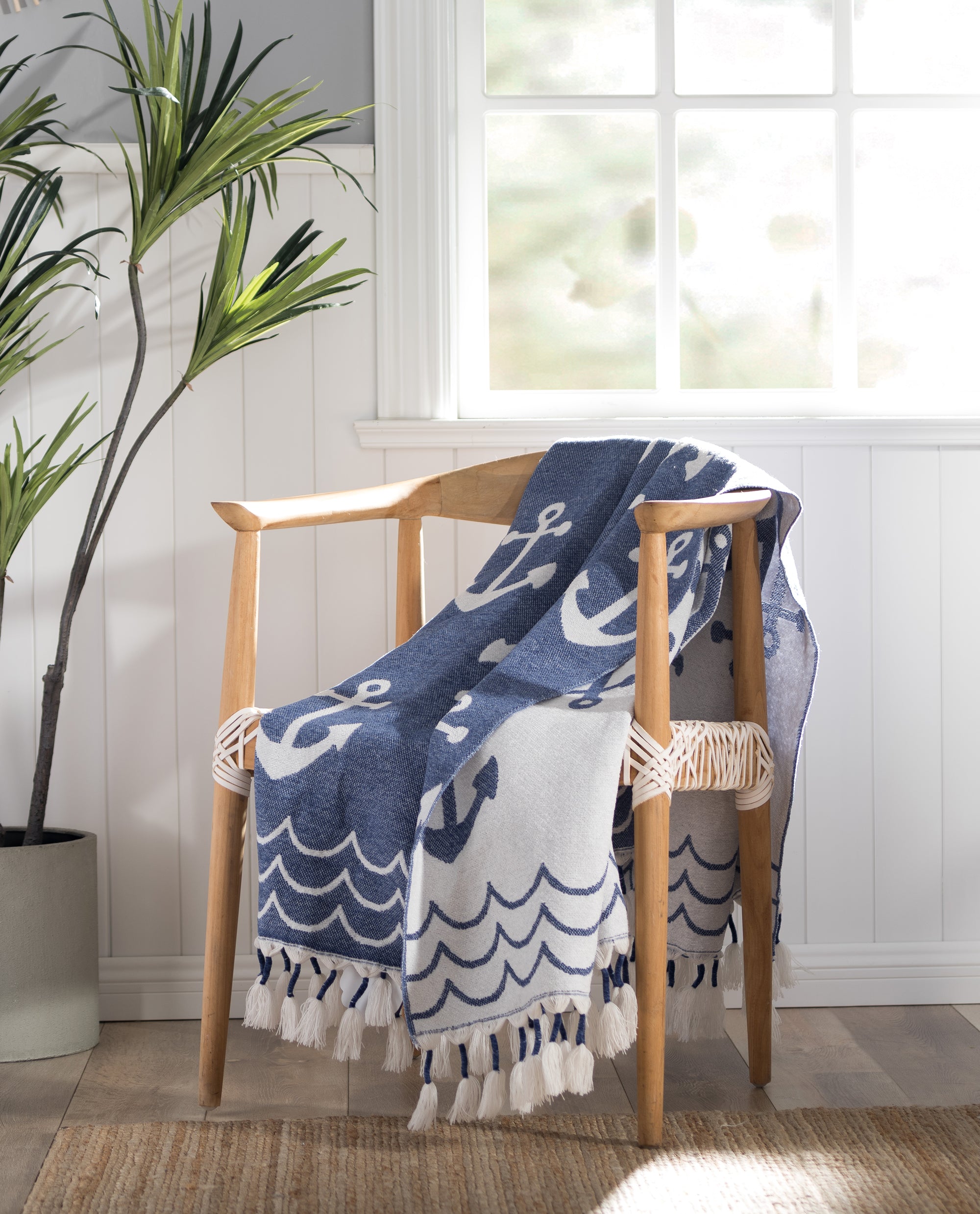 Blue Anchor Throw