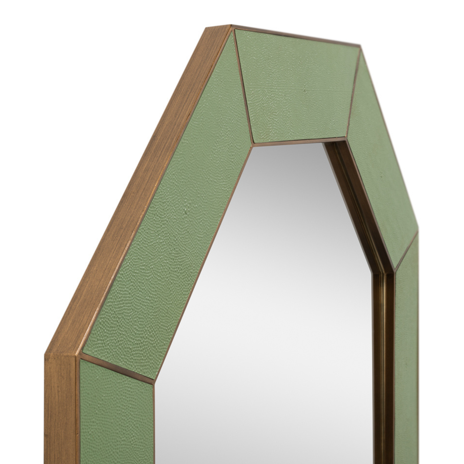 Eleanor Mirror Shagreen Watercress