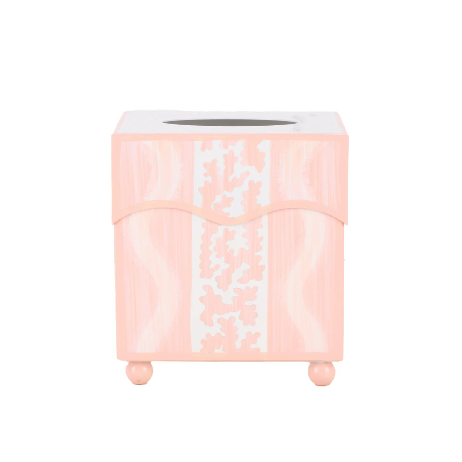 Pink Ikat Wastepaper Basket & Tissue