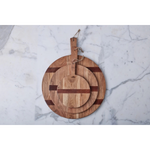 Natural Round Charcuterie Board