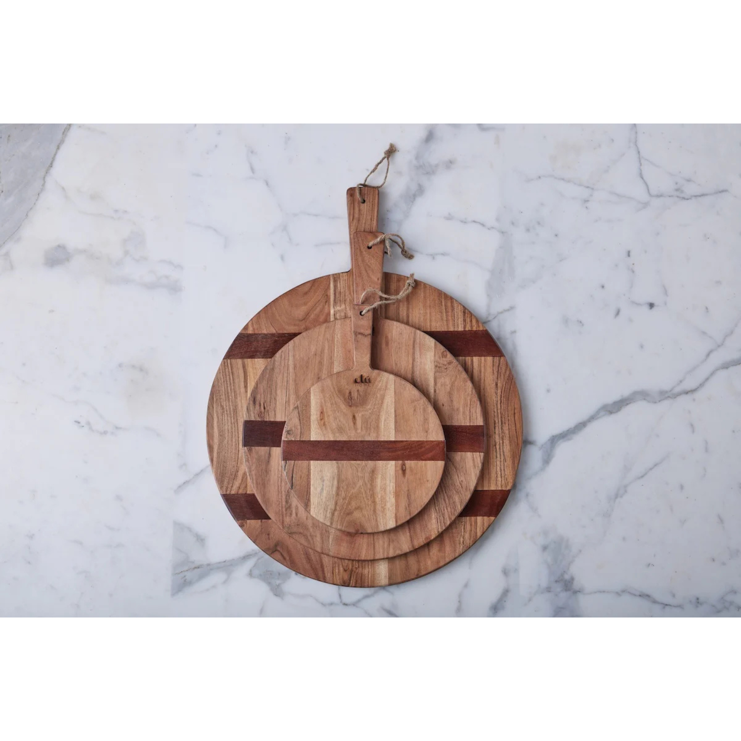 Natural Round Charcuterie Board