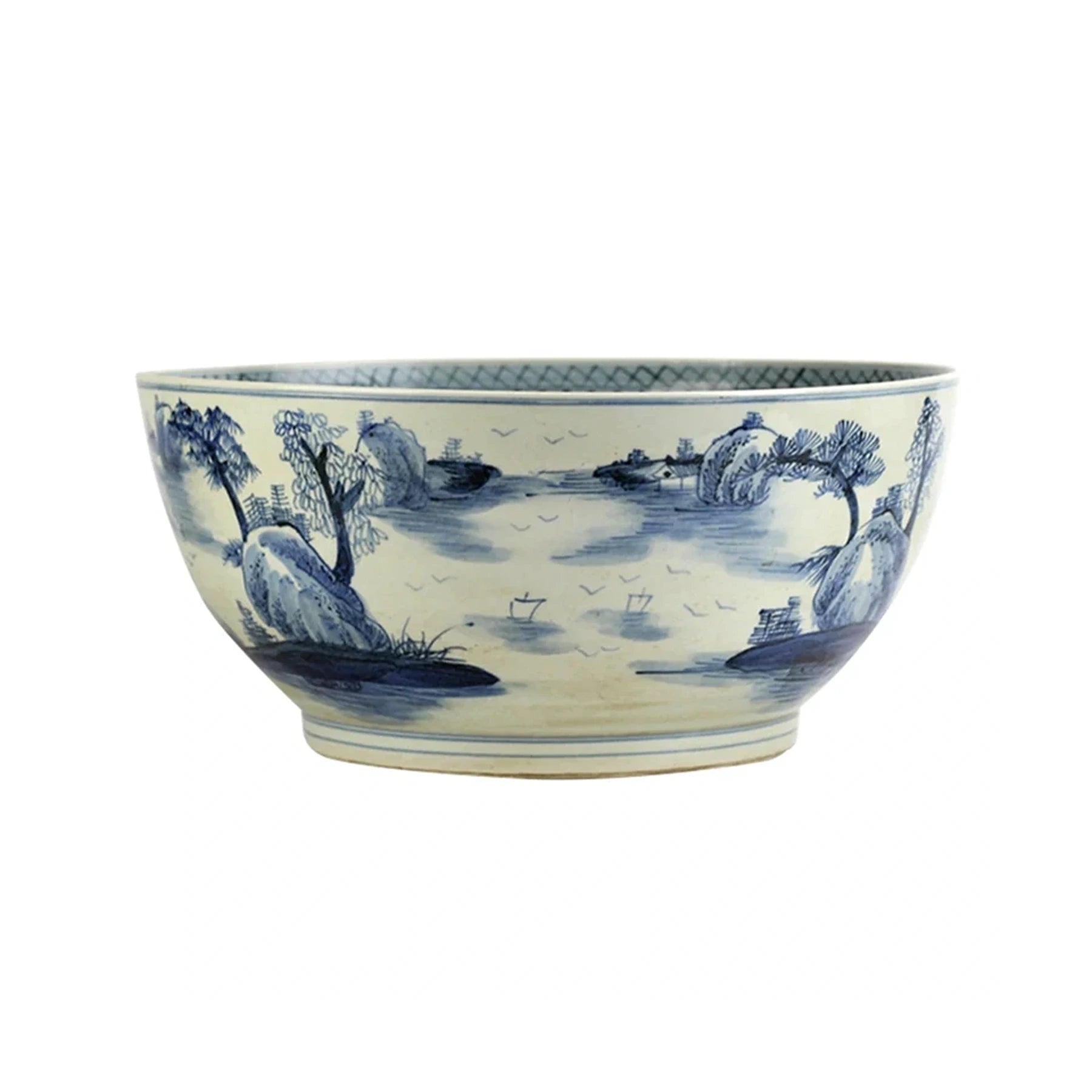 Large Village Scene Bowl