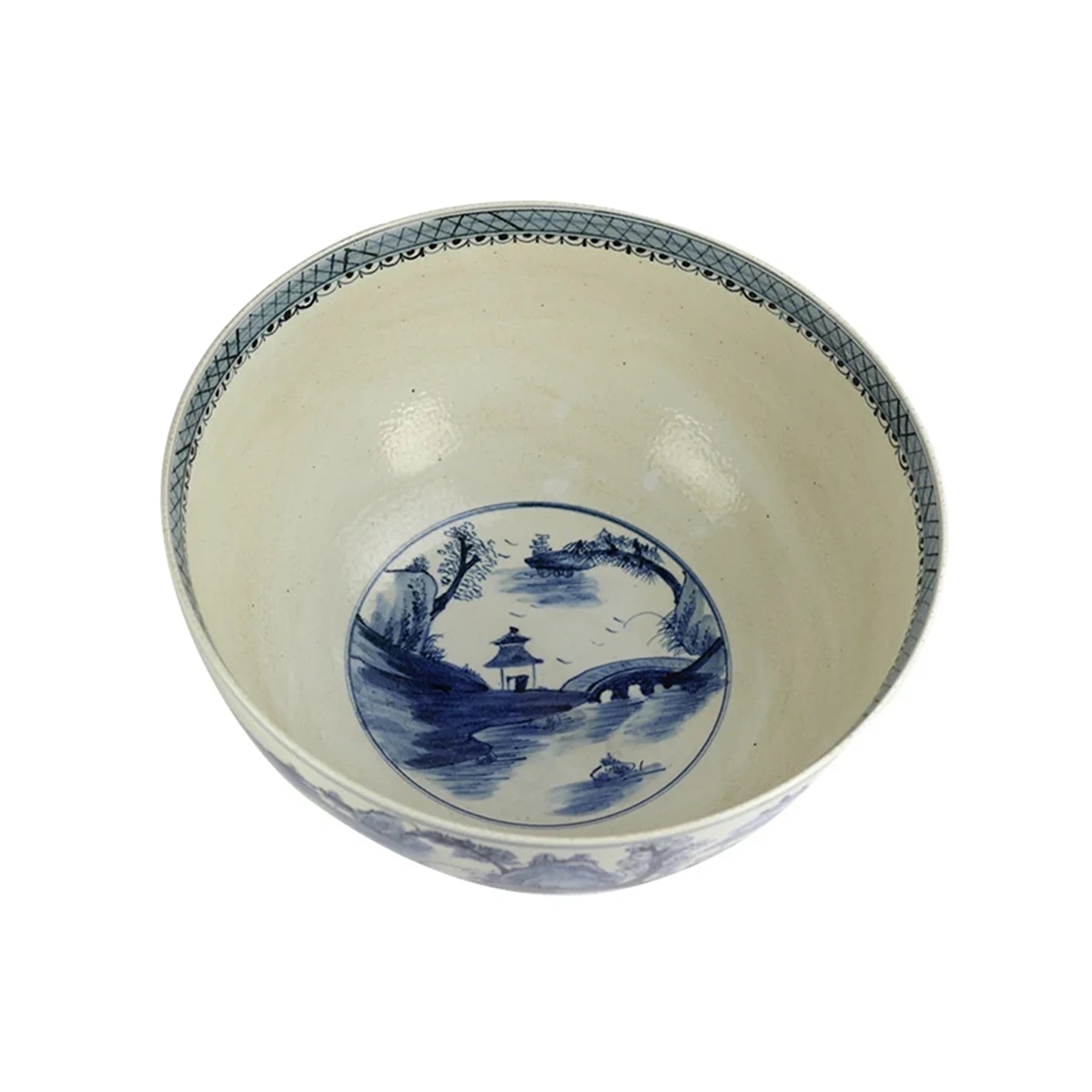 Large Village Scene Bowl
