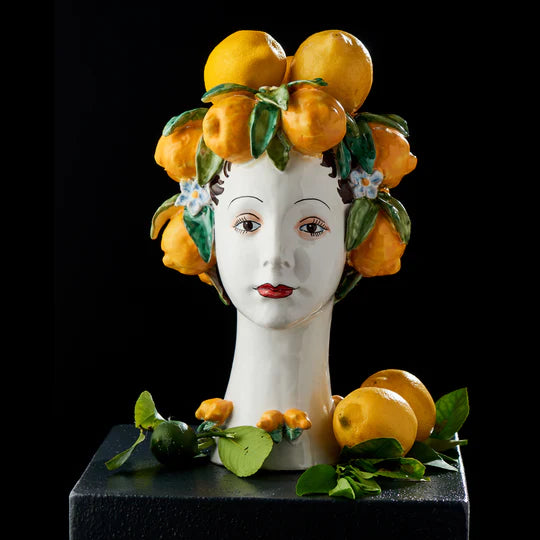 HEAD CERAMIC W/ LEMON DECOR