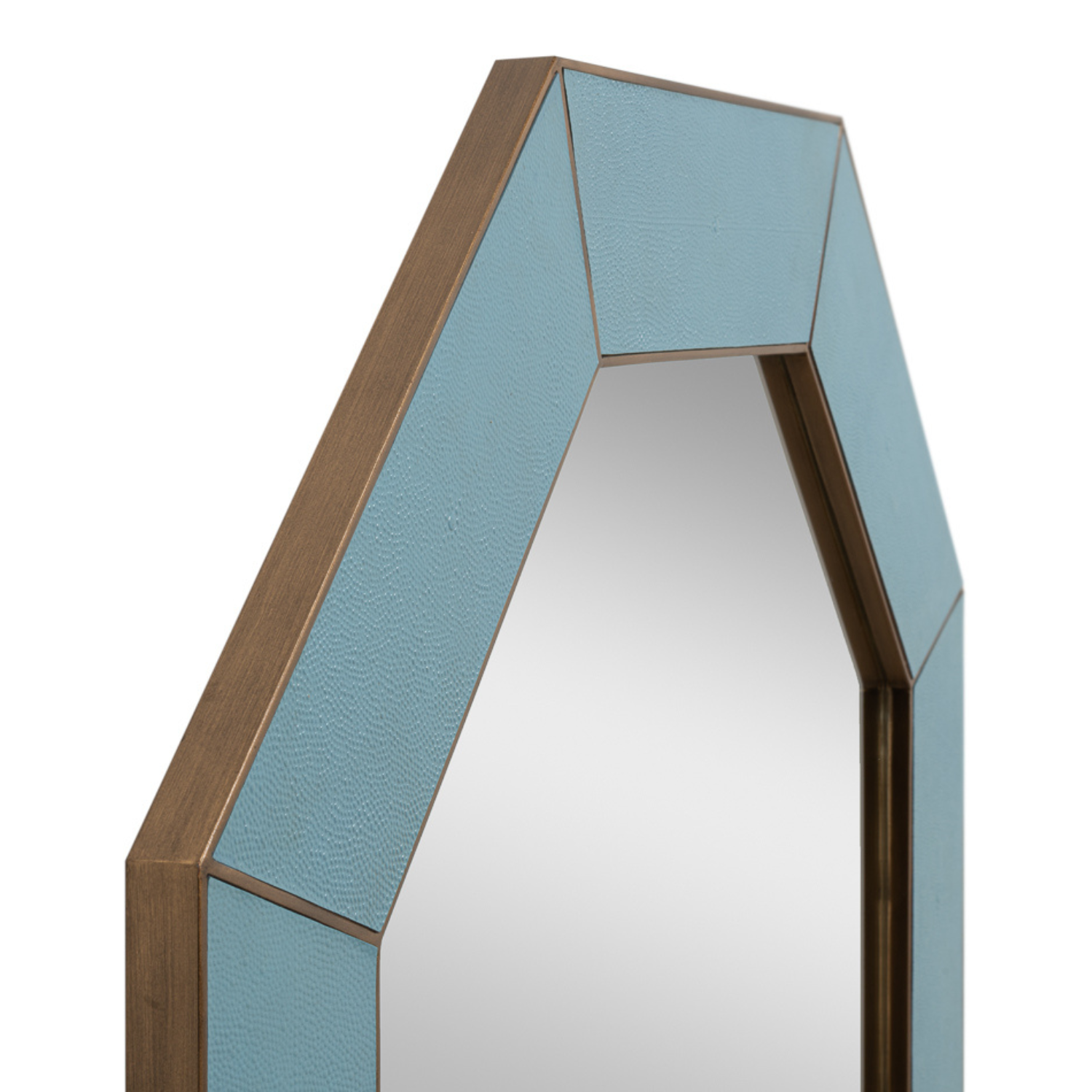 Eleanor Mirror Shagreen Chambray Blue