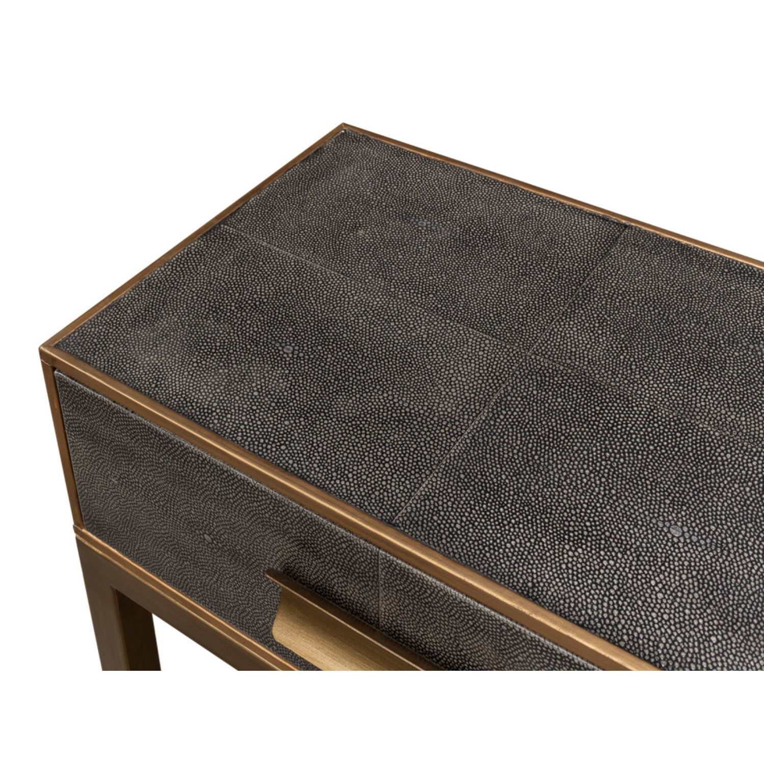Gideon Shagreen Console Table, Antique Grey