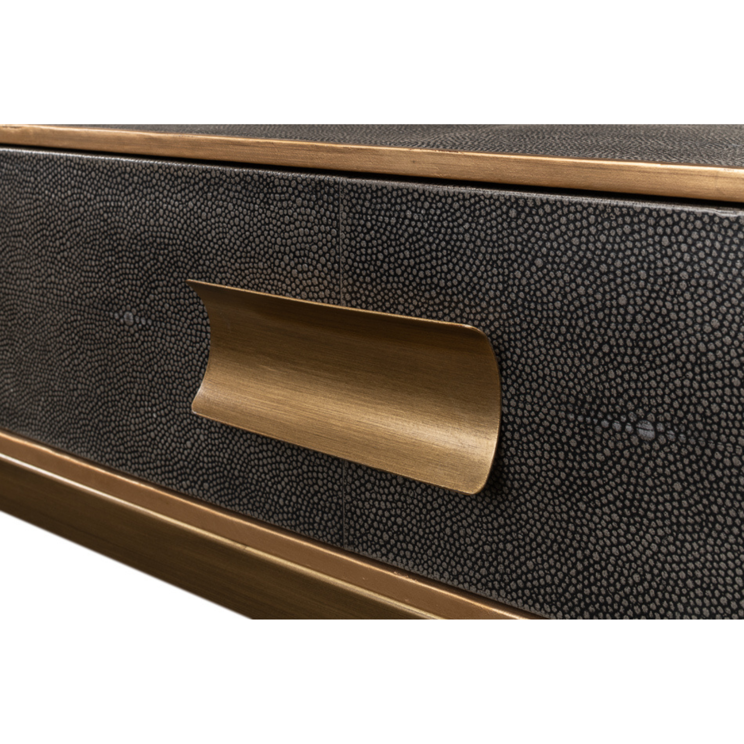 Gideon Shagreen Console Table, Antique Grey